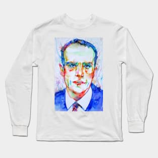 BORIS VIAN watercolor and ink portrait Long Sleeve T-Shirt